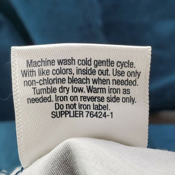 CC - St. John's Bay Straight Leg Corduroy Pants Womens 24W Solid Blue Stretch - Picture 7 of 8